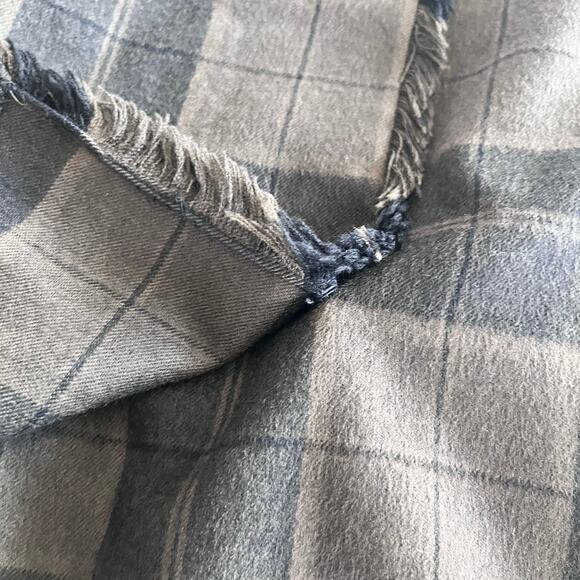 Escada Brown Black Plaid Wool Pleated Leather Belt Midi Kilt Skirt Size 38/ US M - Picture 7 of 12